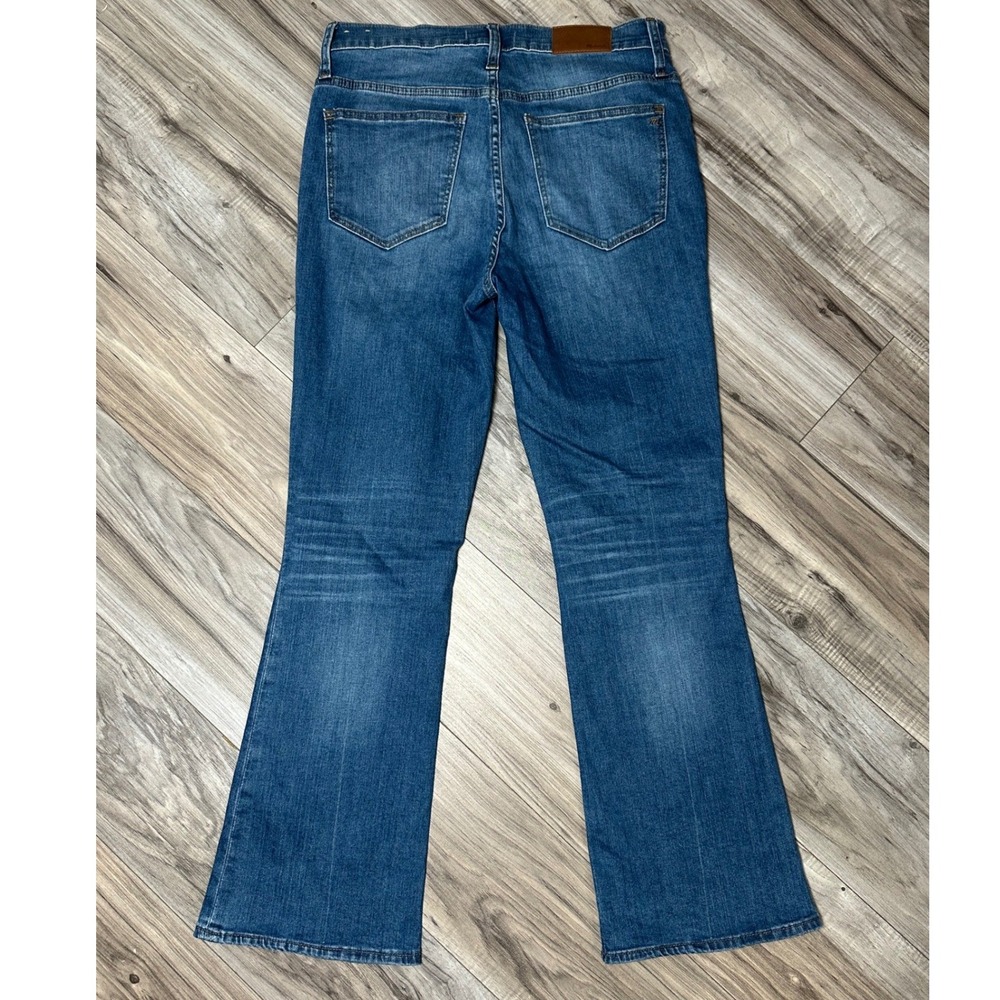 Madewell Women's Cali Demi-Boot Jeans Blue Tall Stretch Denim Crop Size 29 Tall - Picture 3 of 9